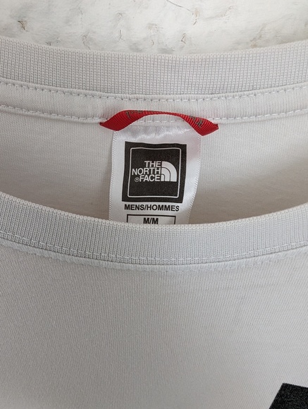 The North Face Crew Neck T Shirt - Size M - White & Black - Cotton - P2P 22" - Picture 9 of 9